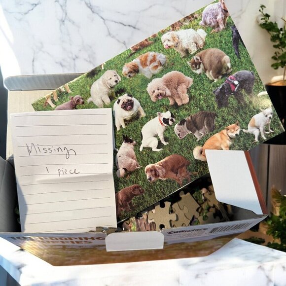 101 Pooping Puppies 1000 Piece HIlarious Jigsaw Puzzle By Funwares Missing 1 - Picture 7 of 7